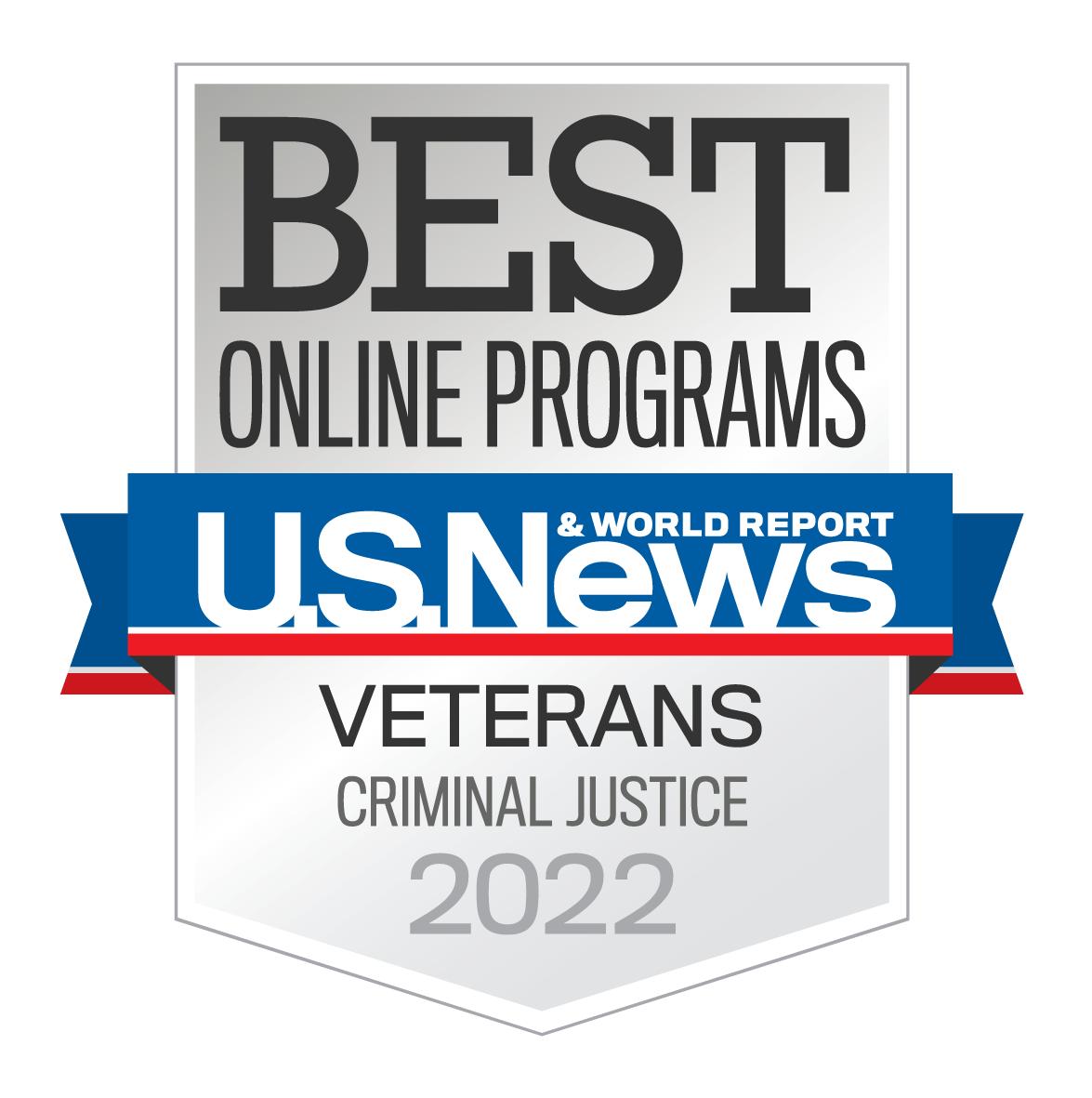 U.S. News and World Report - Best Online Program for Veterans - Criminal Justice